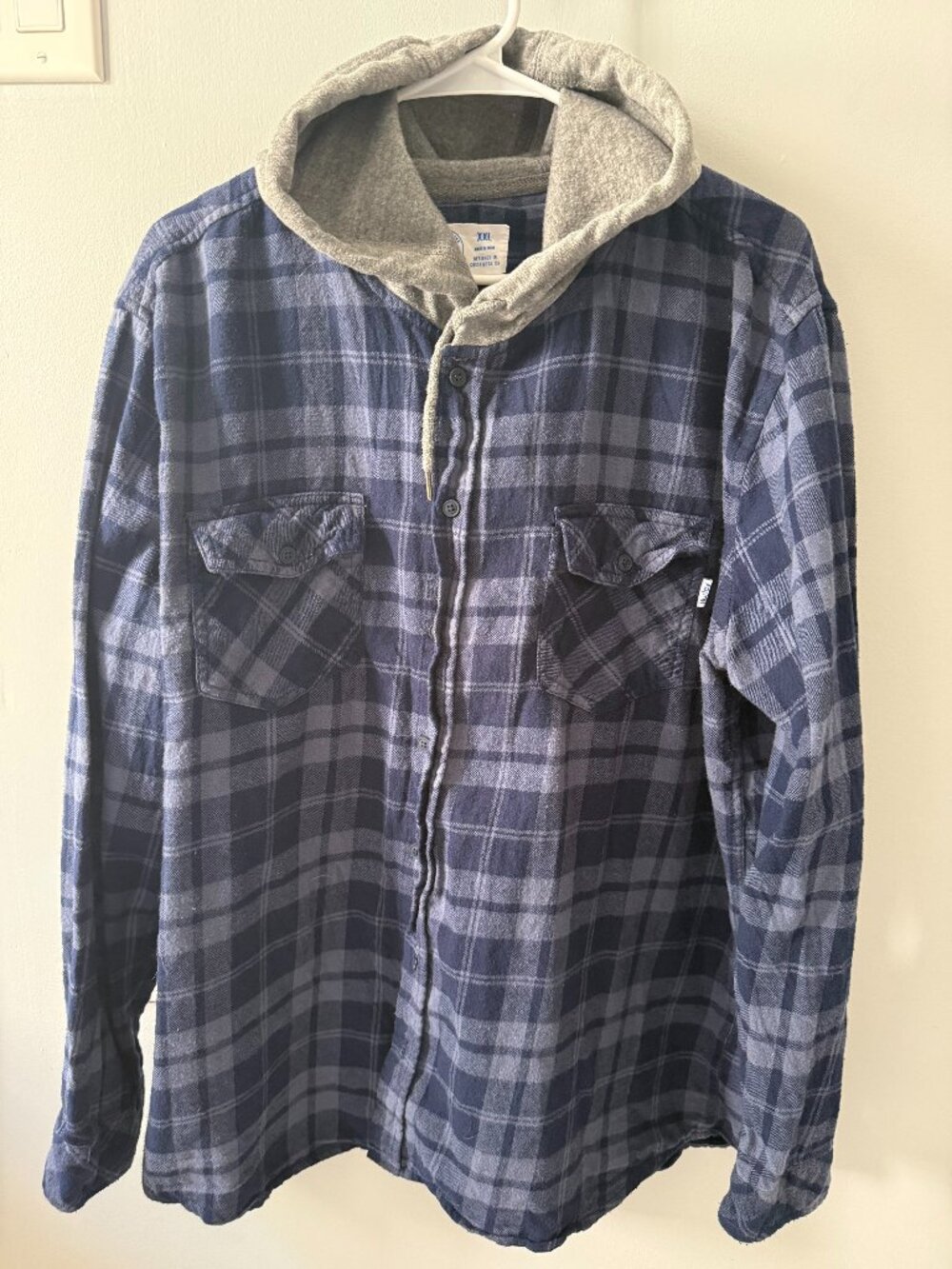 Hurley Mens FLANNEL Hoodie Jacket Shirt XXL Excellent